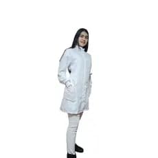 Jaleco Gabardine Botão Embutido,Gola Padre Punho,Curso Médico