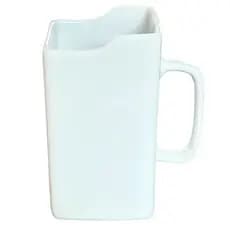 Porta Leite e Suco Caixinha - Porcelana Branca