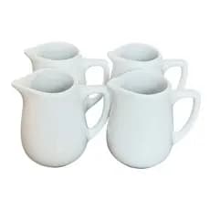 Jogo 4 Jarras 120ml Master Cheff p/ molhos, caldas, temperos - Kit Porcelana Branca
