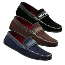 Mocassim KIT 3 Pares Sapatilha Mocassim Sapatenis Slipon Masculino Camurcinha