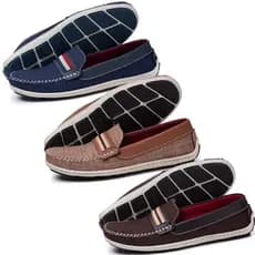 KIT 3 Pares Mocassim Sapatilha Social Slip on Masculino