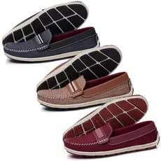 Mocassim Social Sapatilha  Slip on KIT 3 Pares Sapatilha Masculino