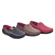 MOCASSIM MASCULINO SOCIAL SAPATILHA SLIP ON KIT 3 PARES MARCA G2M MATERIAL JEANS SOLADO DE BORRACHA COSTURADO