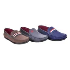 MOCASSIM SOCIAL SAPATILHA SLIP ON KIT3 PARES G2M MATERIAL JEANS SOLADO DE BORRACHA COSTURADO