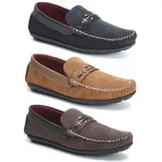 Mocassim KIT 3 Pares Mocassim Sapatilha Social Slip on Masculino Camurcinha