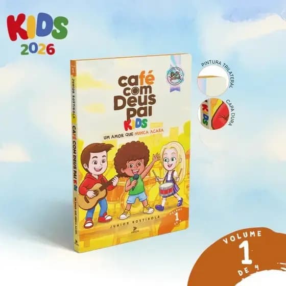 Livro Café Com Deus Pai Kids - Um Amor Que Nunca Acaba Volume 1, De Junior Rostirola, Vol. Volume 1. Editora Vélos, Capa