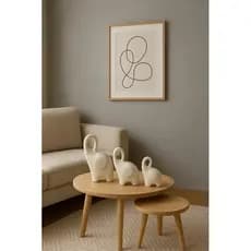 Trio de elefantes decorativos cerâmica Home decor decoração de sala