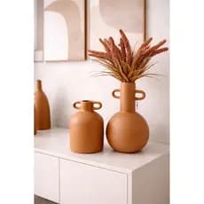 Dupla de Vasos Terracota Cerâmica decoração Home Decor