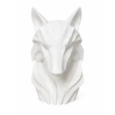 Estátua Decorativa Lobo Geométrico 15cm Moderna Luxo