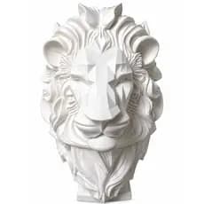 Estátua Decorativa Cabeça De Leão 15cm Moderna Luxo