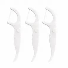 Suporte para Fio Dental com Haste Kit 3 unidades Flosser Reutilizável