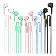 KIT 10 Fone De Ouvido Macaron Super Bass com fio com microfone Original
