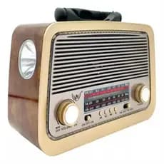 Rádio Portátil Retrô Am Fm A Pilha Energia Usb Recarregável 3199