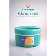 Marmita térmica Comida quente por muito mais tempo 1 litro redonda tampa rosca Fitness