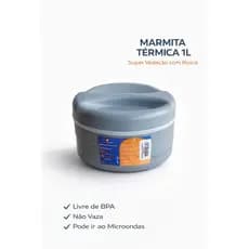 Pote marmita termica tampa rosca 1 litro veicular marmita grande