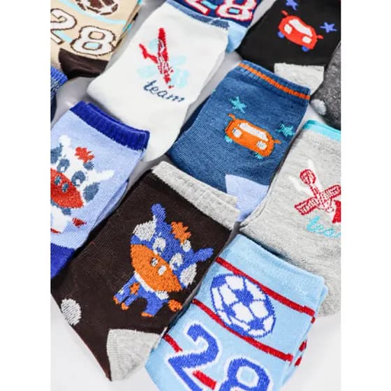 Kit 24 pares de Meias Infantil Menino Masculino Algodão Criança 2 a 10 anos ENVIO IMEDIATO