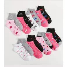 Meias Kit 24 Pares Soquete Cano Curto Adulto Feminina Estampada Cores Delicadas sortidas COM ENVIO IMEDIATO