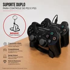 Suporte Duplo para controle DualShock 2 e 3 (Suporte Duplo para controle de PlayStation 2 e 3)