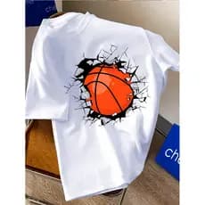 Camiseta infantil bola de basquete para voce q busca conforto para seus pequenos