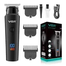 Maquina Corte Acabamento Barba Cabelo Vgr-937 Visor Digital