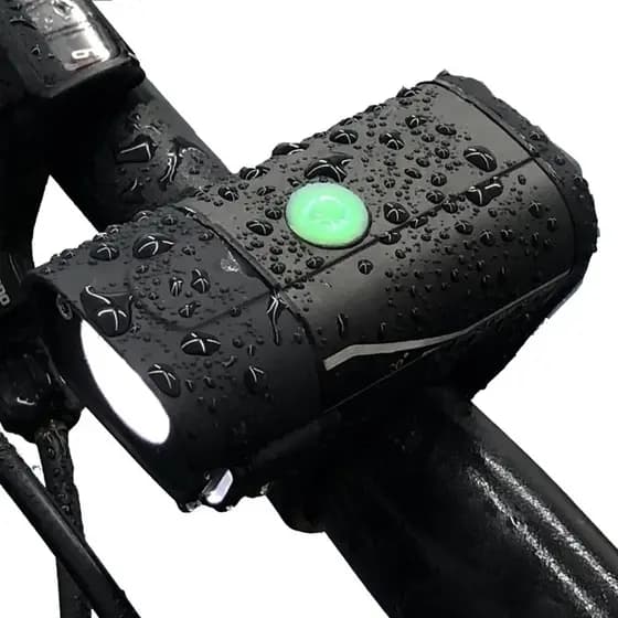Lanterna frontal de Bike Recarregável Farol com 6 modos de Iluminação e Led T6 Potente