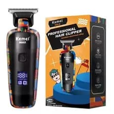 Barbeador Barba e Cabelo Profissional Bivolt Recarregável  Colorida Kemei Original Max 5090