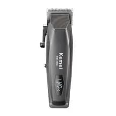 Máquina de Corte e Barbear Kemei KM-1856 Profissional Recarregável Bivolt com Display LED Original