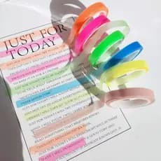 【JY】Faixa  De Papelaria Para Notas , Fácil De Rasgar , Transparente , Adesivo De Índice , Marcação