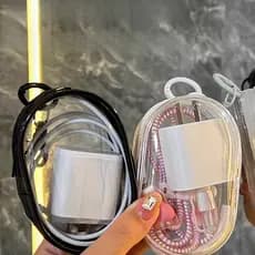 Bolsa Transparente De Armazenamento , De Gerenciamento De Cabos Decoração Suspensa , Carteira De Moeda
