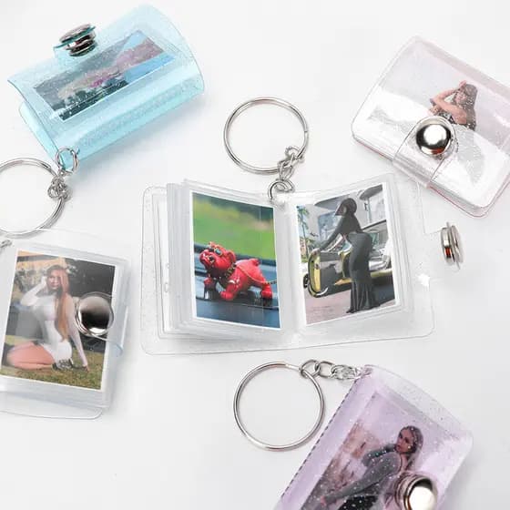 10/5/2 Pçs Mini Álbum Chaveiro Inserir ID De Armazenamento De Fotos 1 Polegada