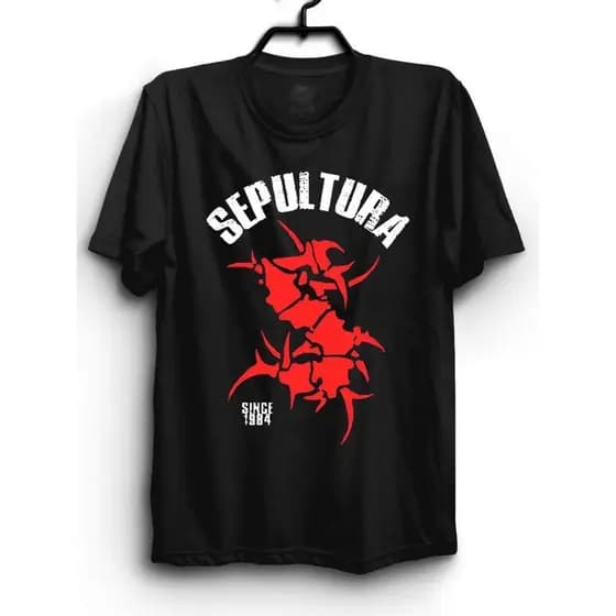 Camiseta Banda Heavy Metal rock Sepultura 100% algodão