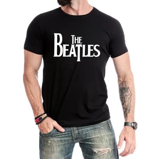 Camiseta de rock Banda The Beatles Clássica 100% algodão Envio imediato
