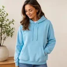 Blusa Moletom azul bb Masculino e Feminino Casaco Canguru Com Capuz Cordão