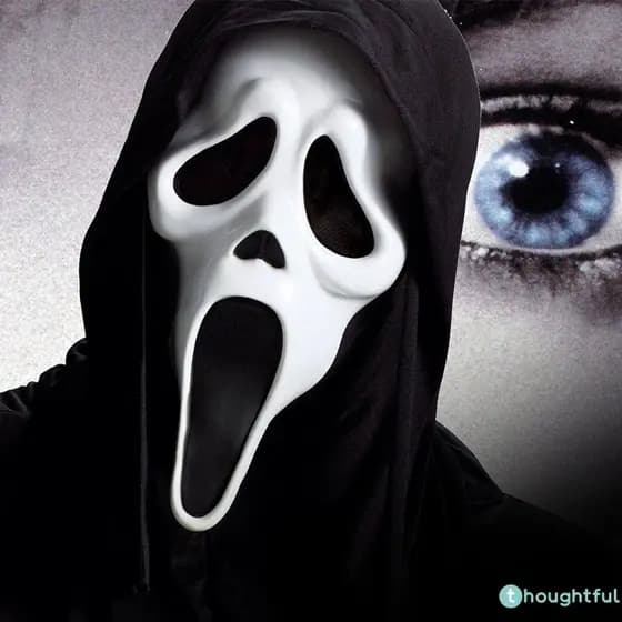 Máscara De Halloween Atenciosa Horror Grito De Morte Rosto Fantasma Máscara De Grito Branco Faça Você Mesmo Máscara De