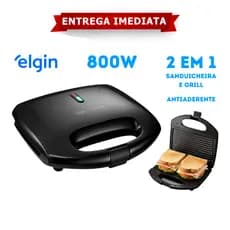 Sanduicheira Gril 2 em 1 Elgin Antiaderente 800w