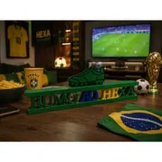 Enfeite Decorativo Brasil Rumo Ao Hexa Copa 2026 Chuteira Futebol Decoração Mesa Sala Copa Do Mundo