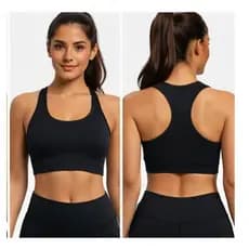 Top Fitness Canelado Nadador com bojo Boa Sustentação Treino Pilates yoga caminhada dia a dia TOP479
