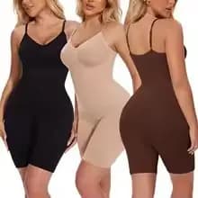 Body Macaquinho Cinta Modeladora Bermuda Modela Bumbum com abertura entre as pernas sem bojo do P ao Plus size