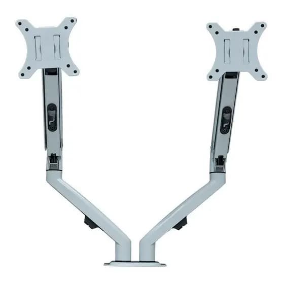 SUPORTE ARTICULADO COM PISTAO A GAS PARA 2 MONITORES ZINNIA NIMBO 200, 17 A 27 POL ZNO-ZNNBO200-WH01