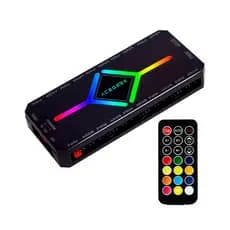 Controladora Acegeek Hub10, 10 Portas ARGB, 10 Portas PWM, Preto, AG-HUB10-BK