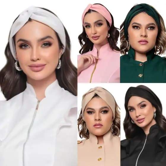 Turbante Feminina Médica Elástico Várias Cores Eva Gardenia Jalecos