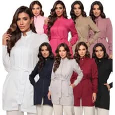 Jaleco Feminino Manga Longa Acinturado Marcela Várias Cores Gardenia Jalecos