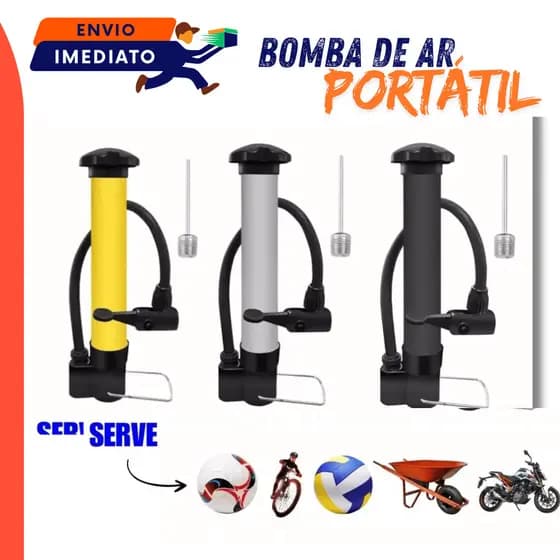 01 UN bombas Mini Bomba de Ar Vertical Manual Portátil Bicicleta Bola Boia Moto Piscina