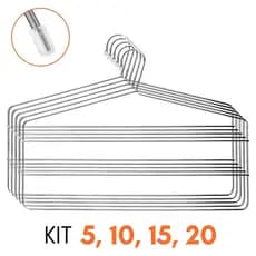 Cabides Calça Triplo Aço Cromado Metal Calceiro Adulto Cabide Criança Resistente Promoção