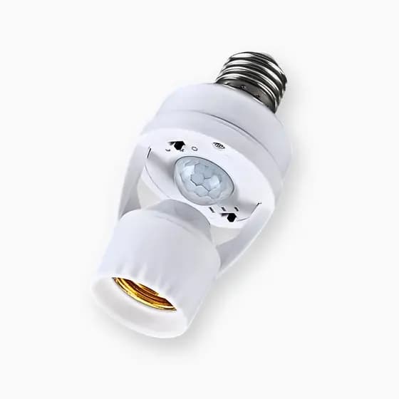 Sensor de Movimento para lâmpada Soquete E27 c/ sensor de presença Bivolt 110V~220V Max 60W