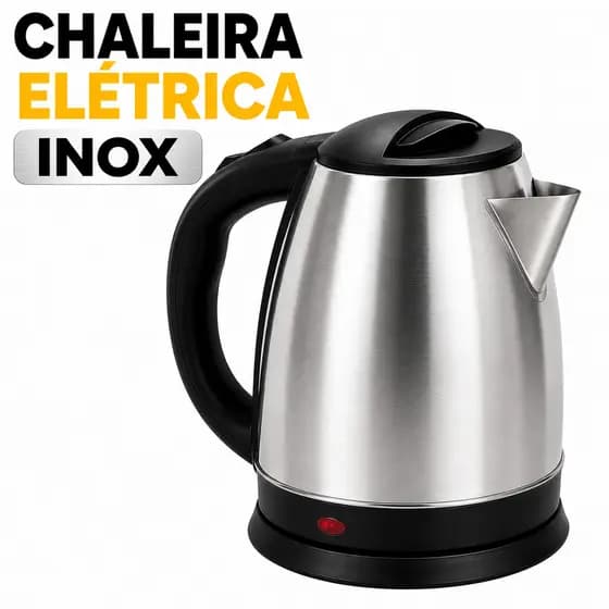 Chaleira Elétrica Inox Alta Potencia 1500W Capacidade 1,8L Rapida Aquecedor de Agua 110V