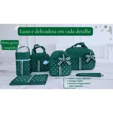 bolsa maternidade verde militar luxo- laço- impermeável alta qualidade mamãe bebê moderna resistnte