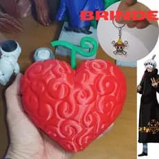 Open Open/Akuma no Mi em PLA fruta do Law + chaveiro - One piece