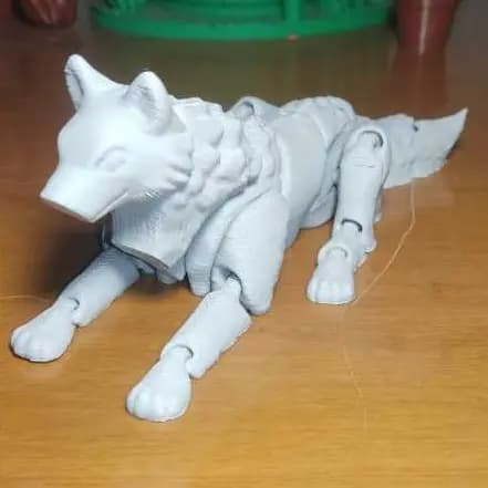 Lobo Articulado - Impressão 3D em PLA - Brinquedo/Decoração