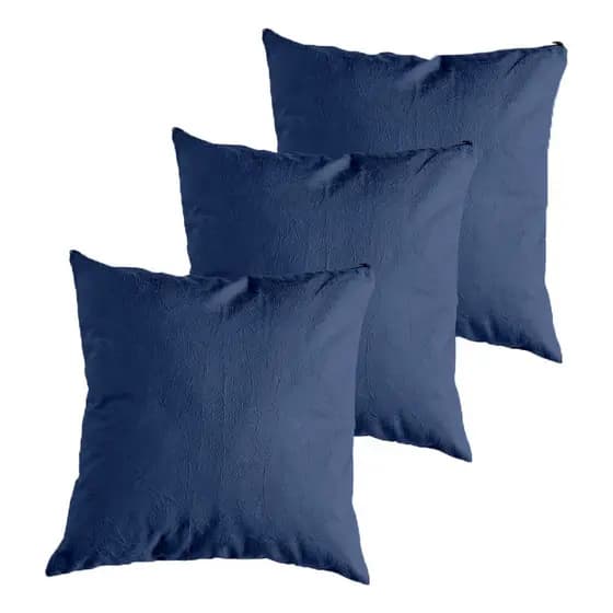 Kit 3 Capas Almofada Suede 45x45cm Estilo Elegante Luxo
